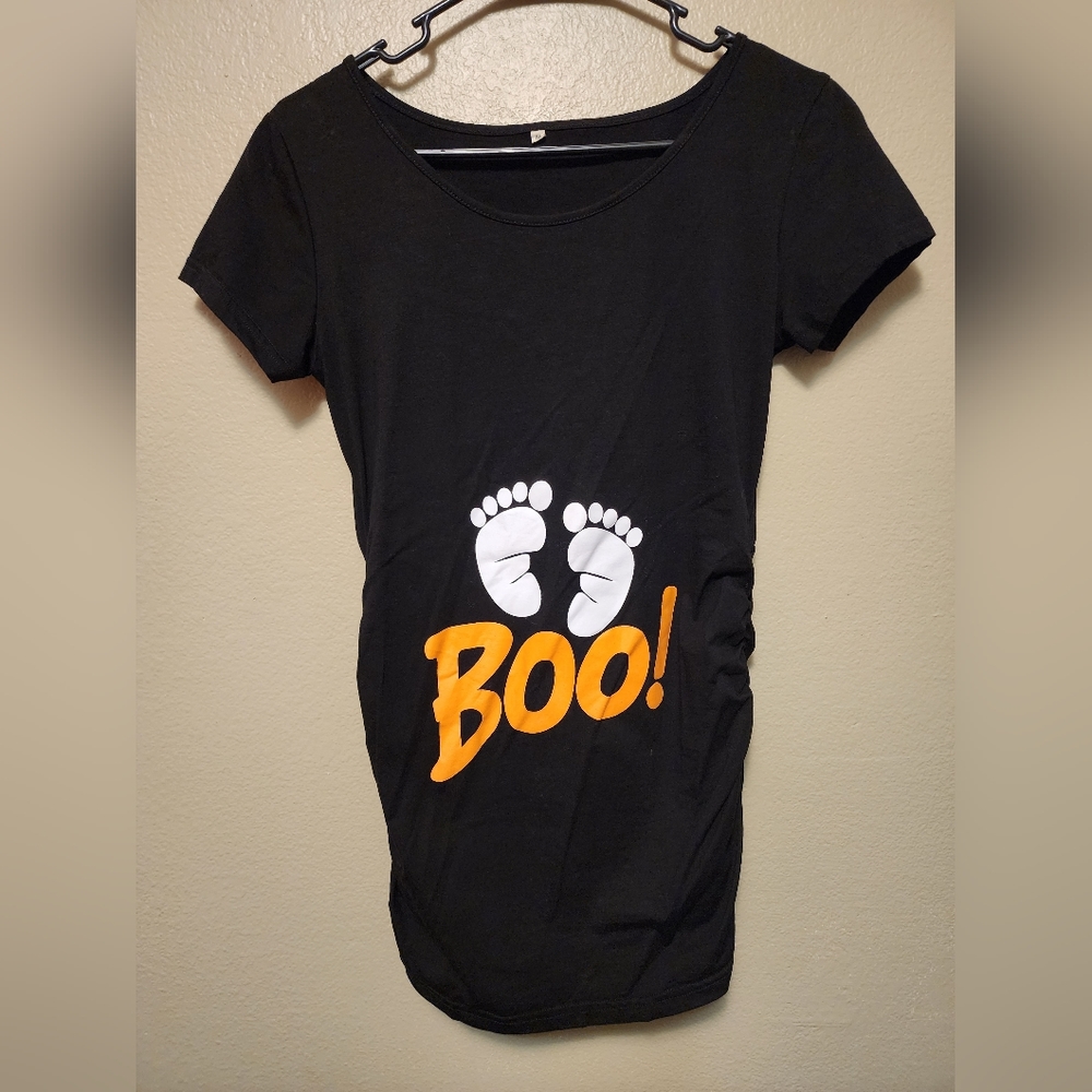 Halloween "Boo!" Feets Maternity Top